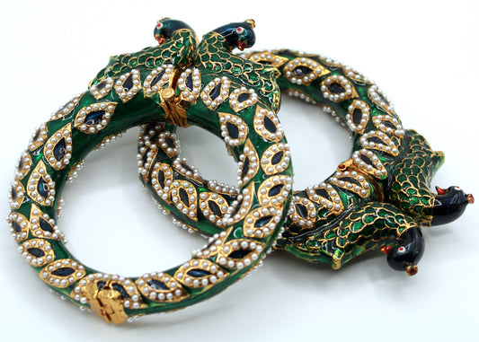 Meena Kari Peacock Rajisthani Kada - E2219