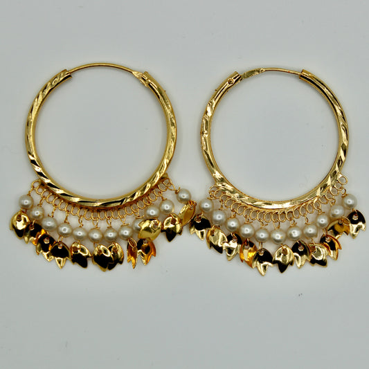 Traditional Faux Pearl Baali Earrings - E538