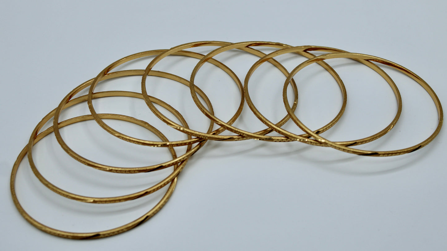 Traditional Golden Bangle Set - E2261