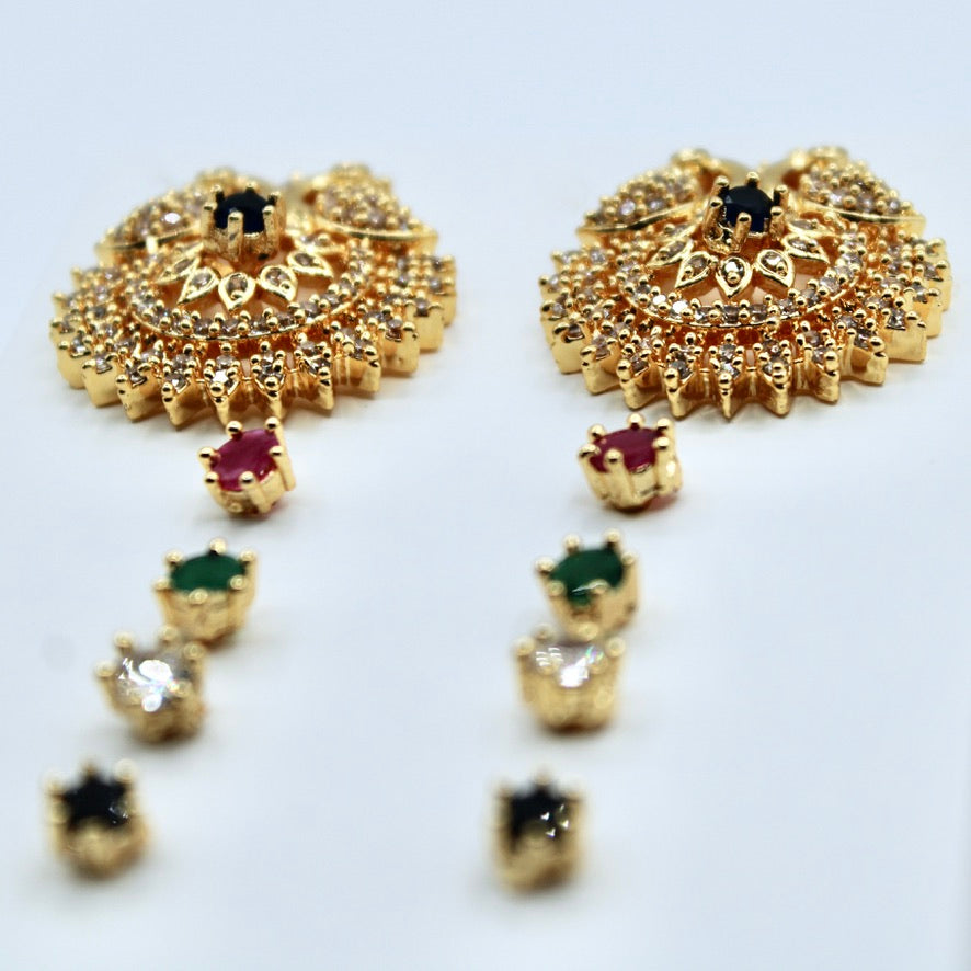 5-in-1 Cubic Zirconia Studs - E2348