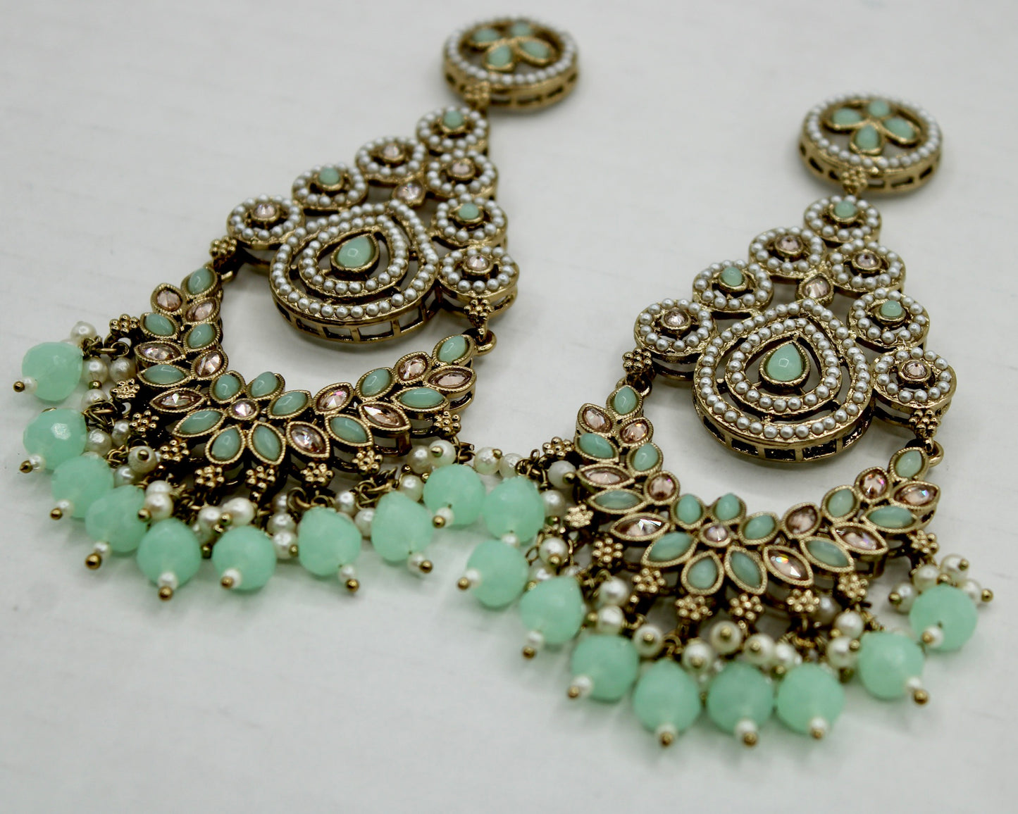 Diamante and Faux Pearl Earrings - E556