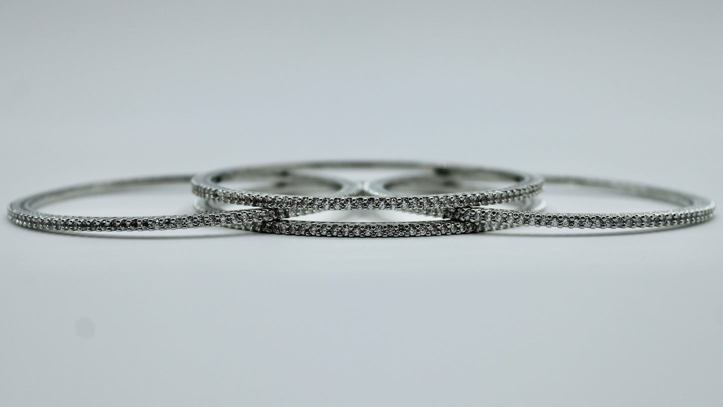 Cubic Zirconia Bangle Set - E2254