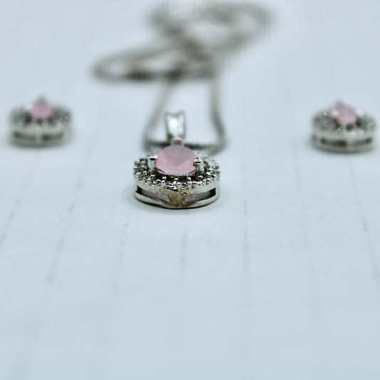 Pear-Cut Cubic Zirconia Pendant Set - E2283