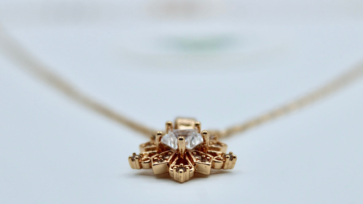 Studded Cubic Zirconia Studded Necklace - E2297