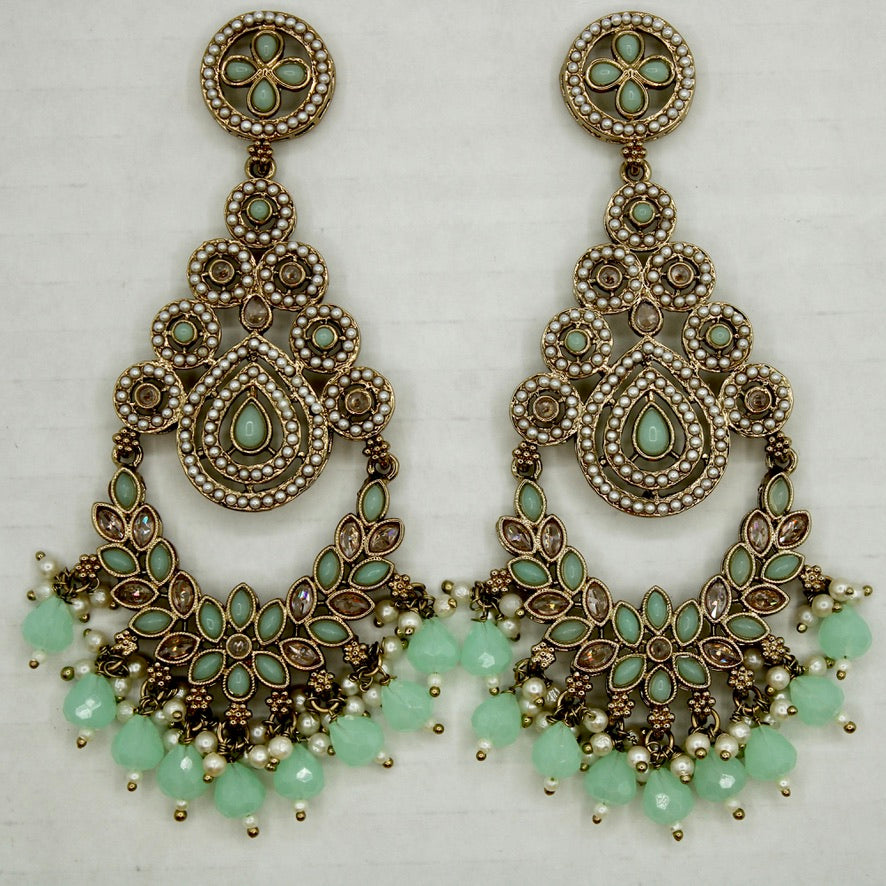 Diamante and Faux Pearl Earrings - E556