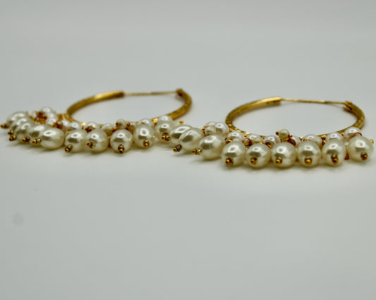 Faux Pearl Baali Earrings - E535