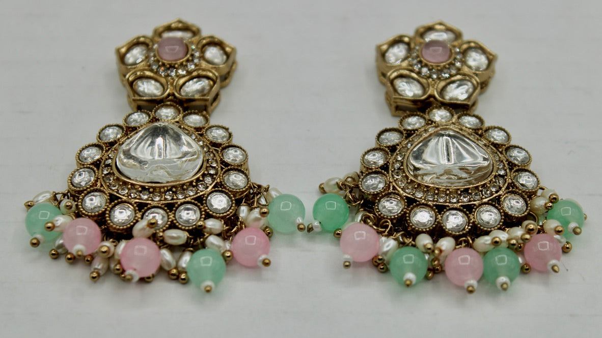 Faux Kundan Fashion Earrings - E564