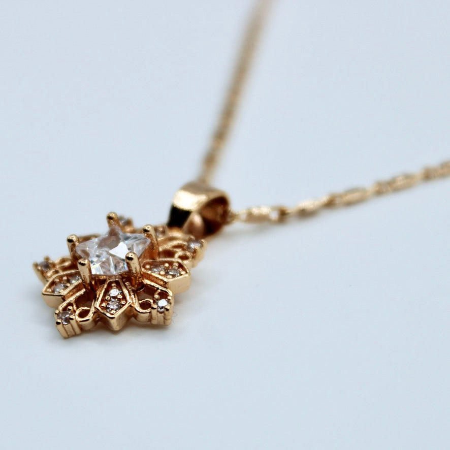 Studded Cubic Zirconia Studded Necklace - E2297