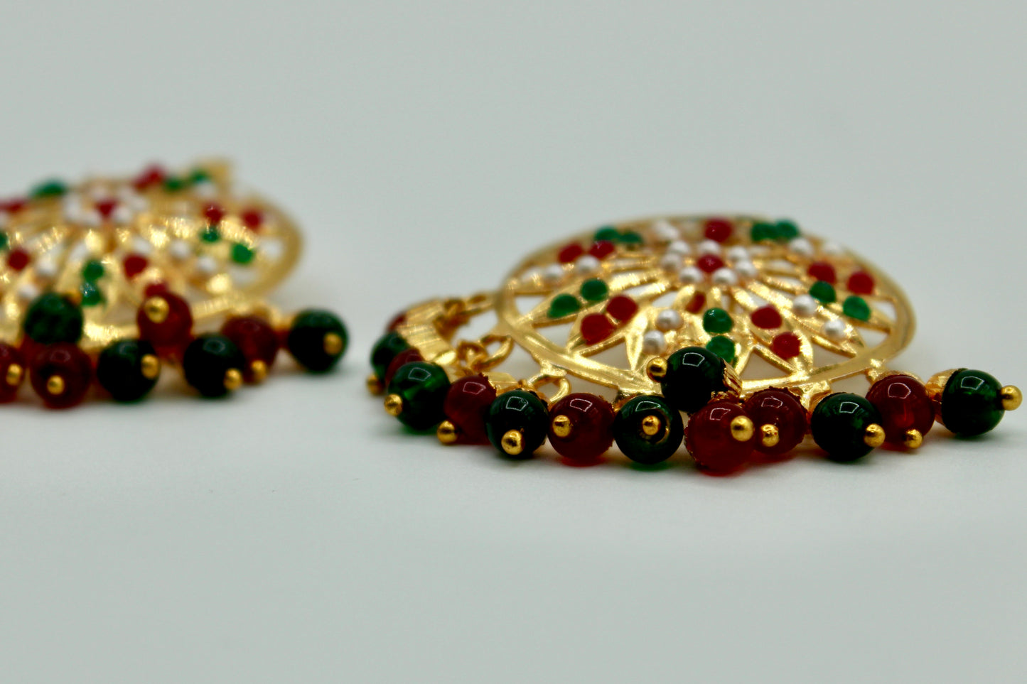 Lightweight Nauratan and Crystal Earrings - E541