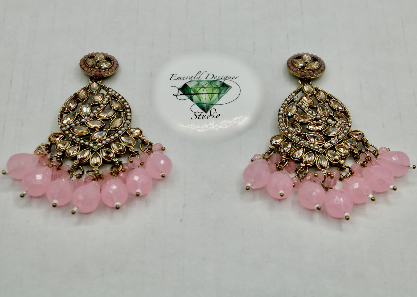 Traditional Kundan and Bead Earrings - E546