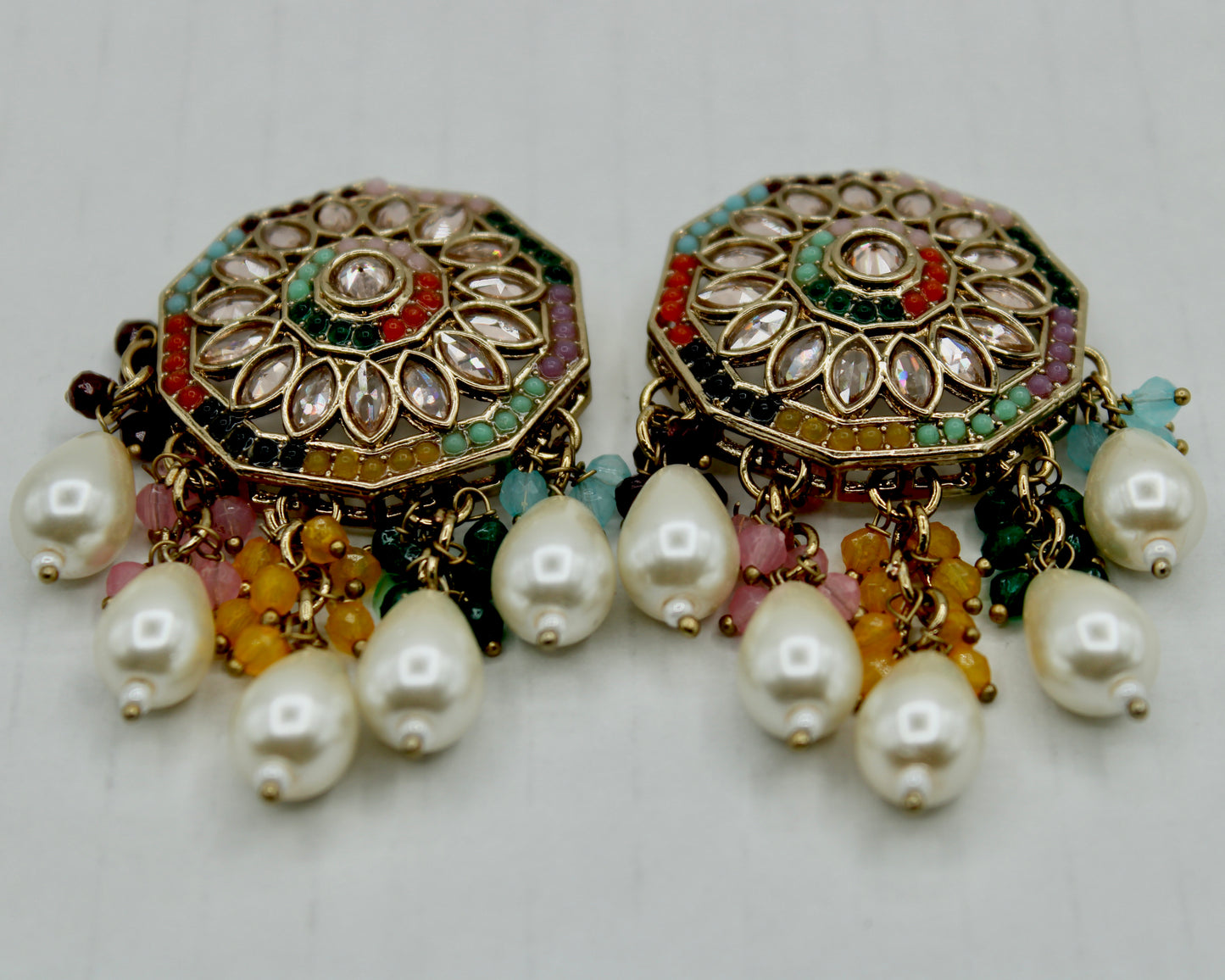 Faux Kundan Earrings - E563