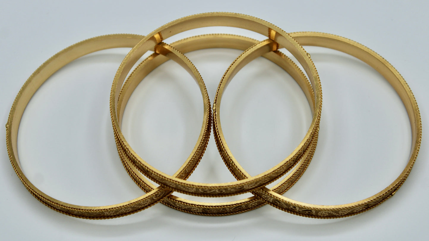 Traditional Golden Bangle Set - E2268