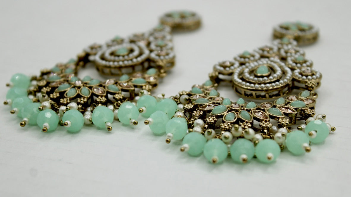 Diamante and Faux Pearl Earrings - E556