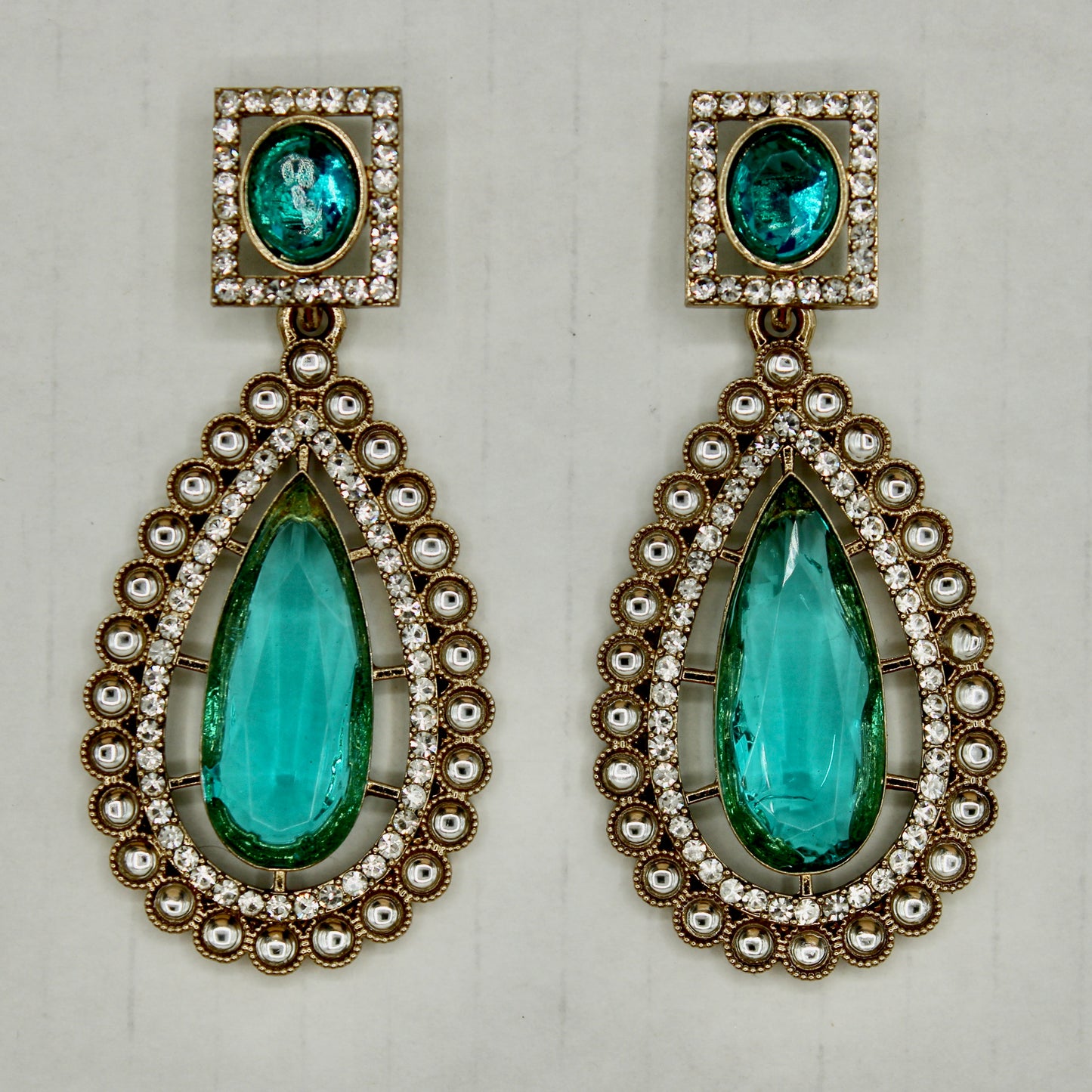 Traditional Cubic Zirconia Earrings - E549