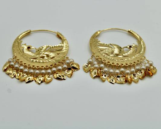 Faux Pearl Baali Earrings - E534