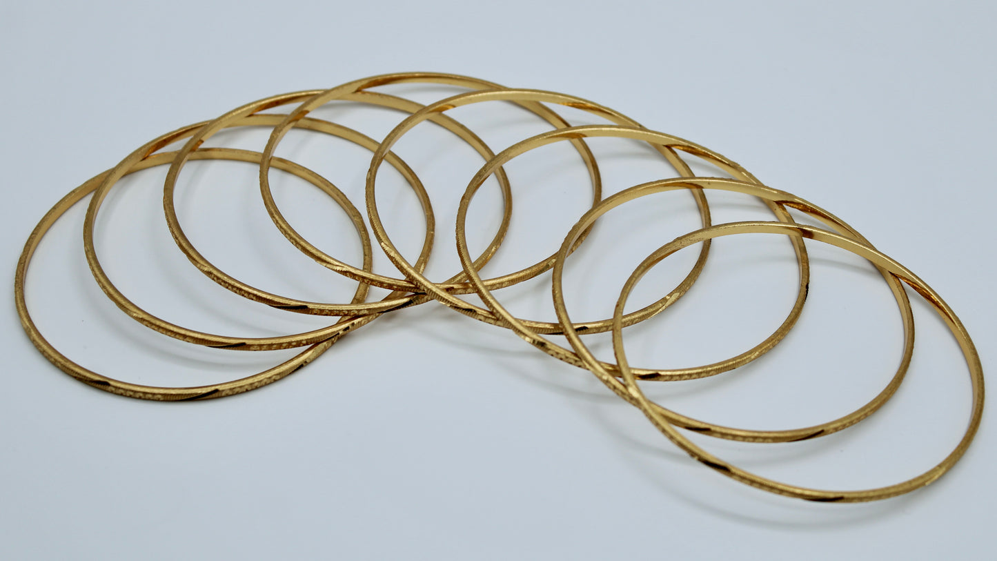 Traditional Golden Bangle Set - E2261