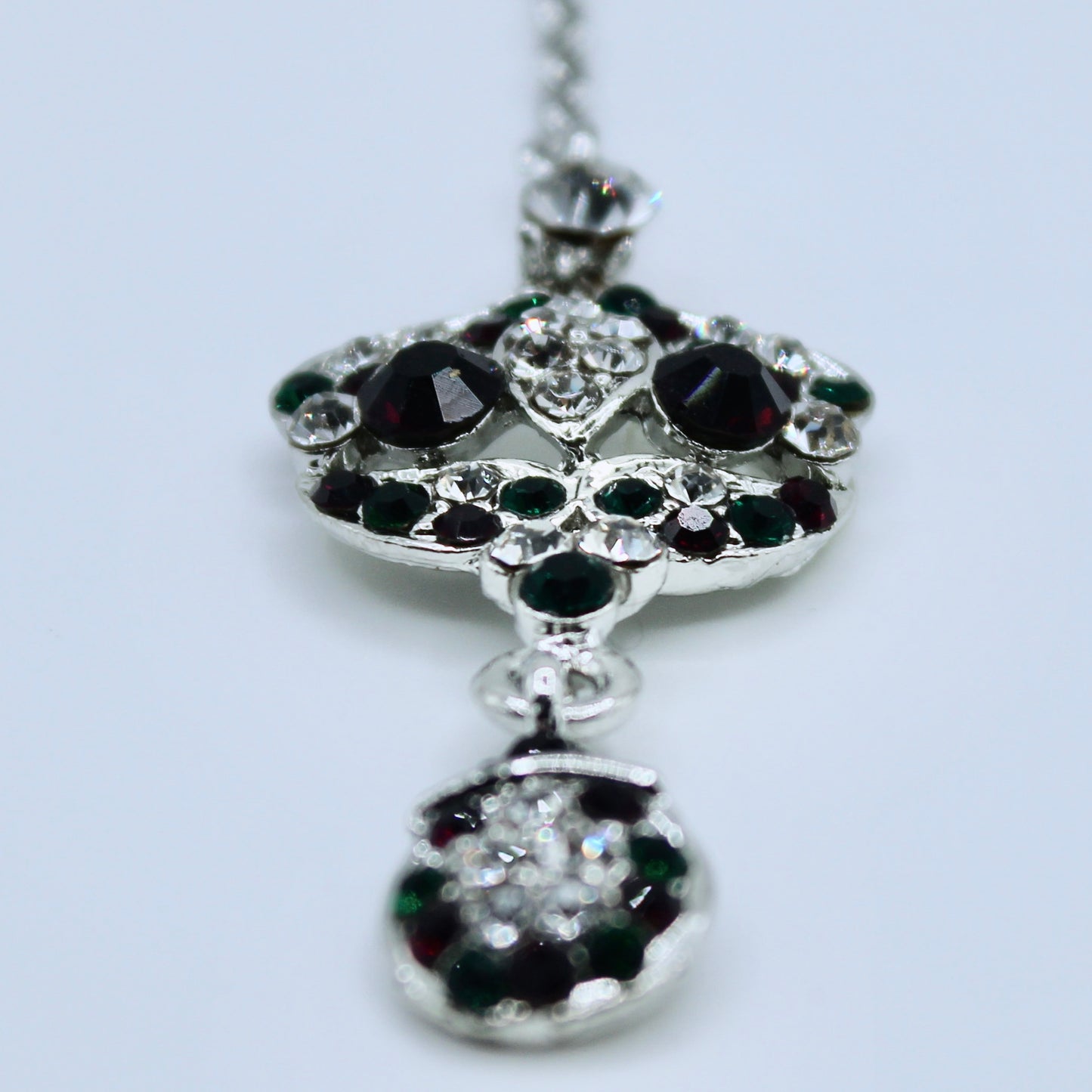 Dark Ruby and Emerald Cubic Zirconia Teeka - E513