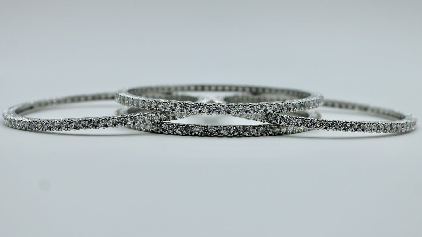 Cubic Zirconia Bangle Set - E2253