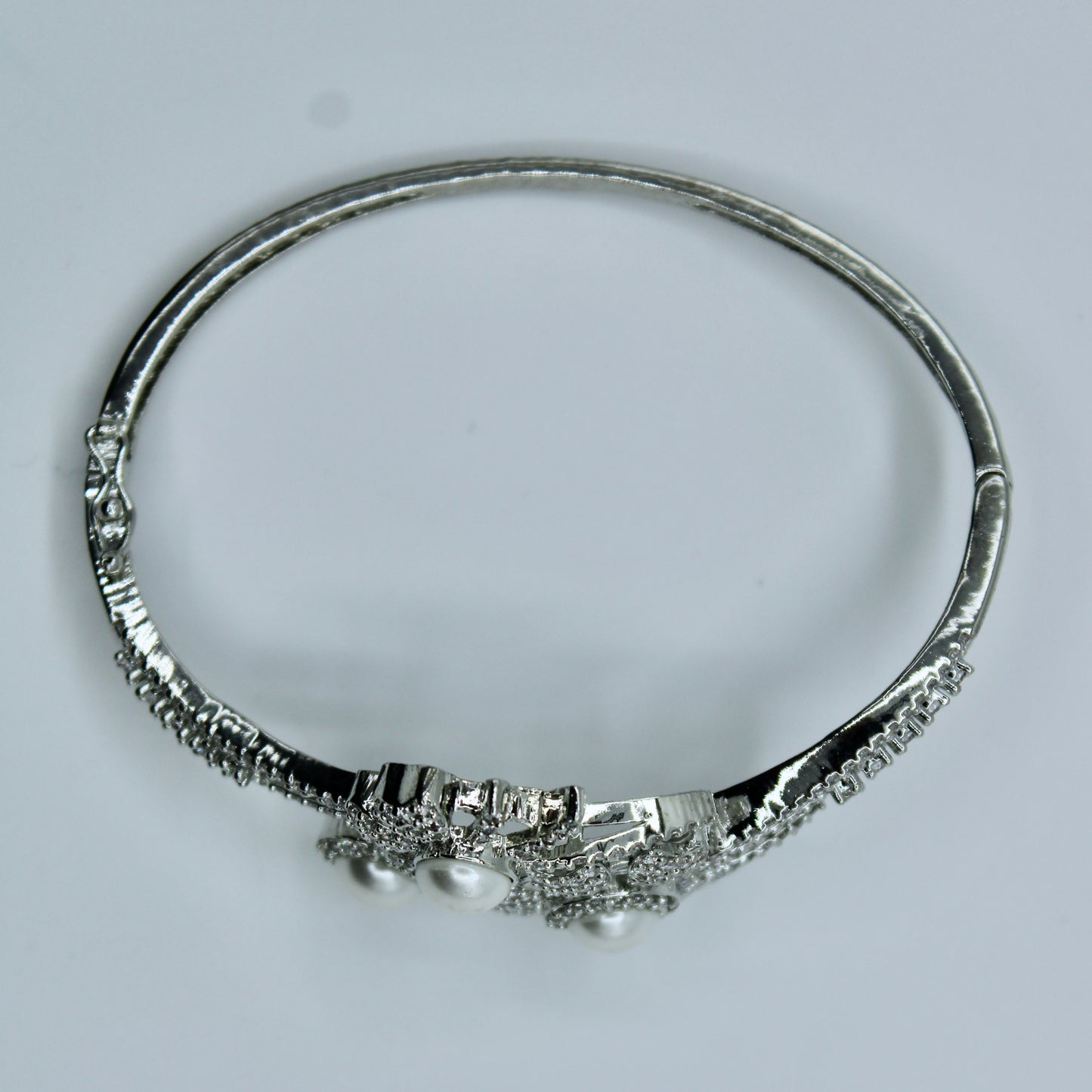 Faux Pearl and Cubic Zirconia Bracelet - E2310