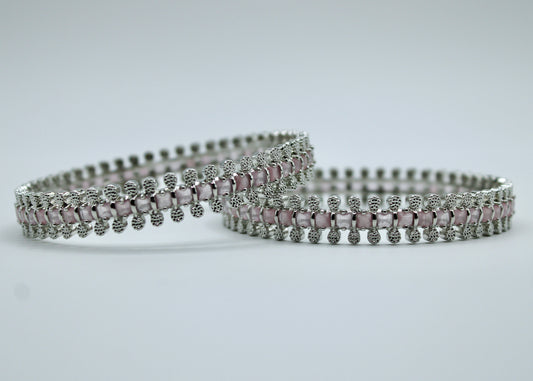 Studded Cubic Zironia Bangle Set - E2248