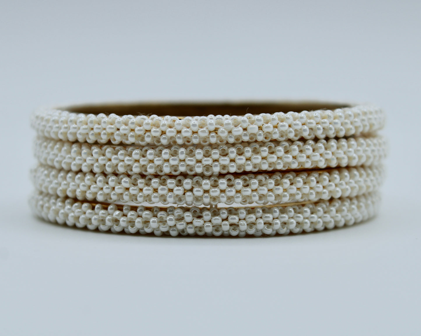 Faux Pearl Bead Bangle Set - E2256