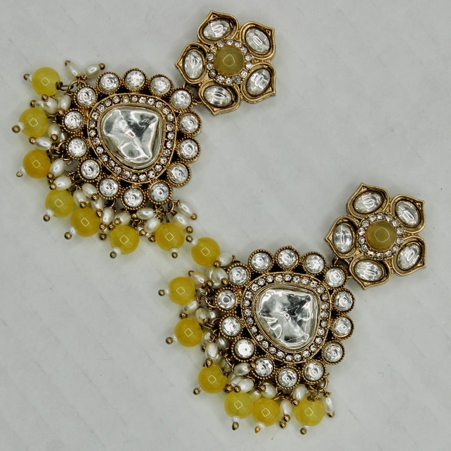 Faux Kundan Fashion Earrings - E564