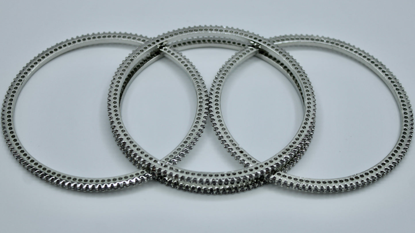 Cubic Zirconia Bangle Set - E2254