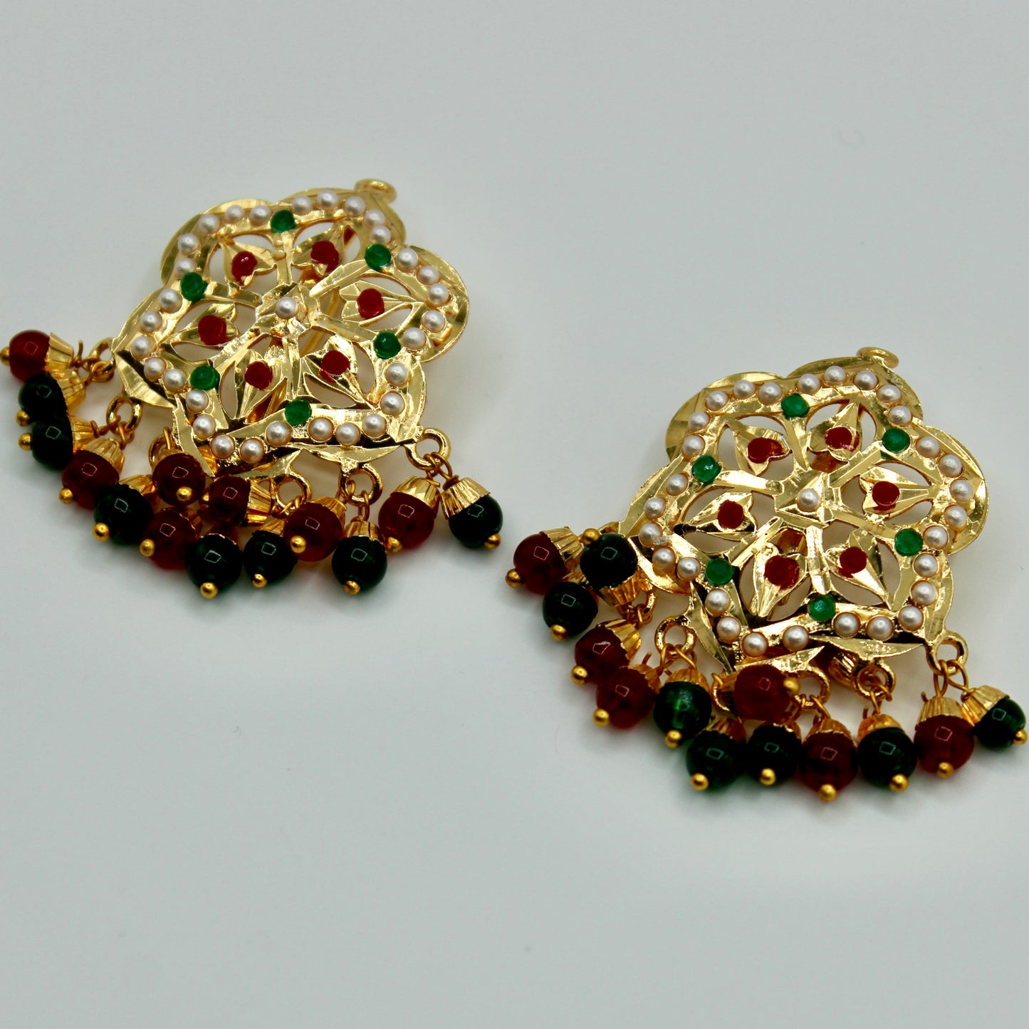 Lightweight Nauratan and Crystal Earrings - E540