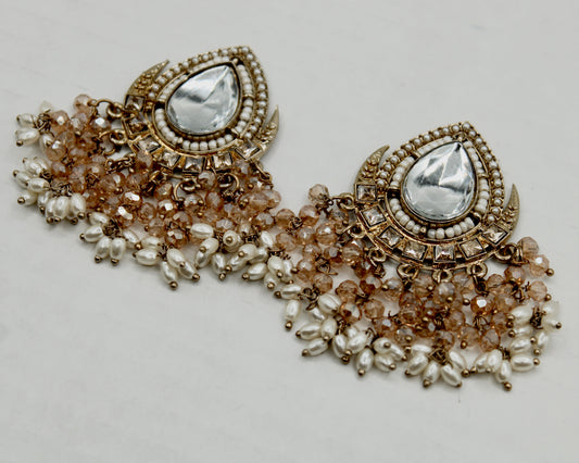 Pear-Cut Cubic Zirconia Earrings - E561