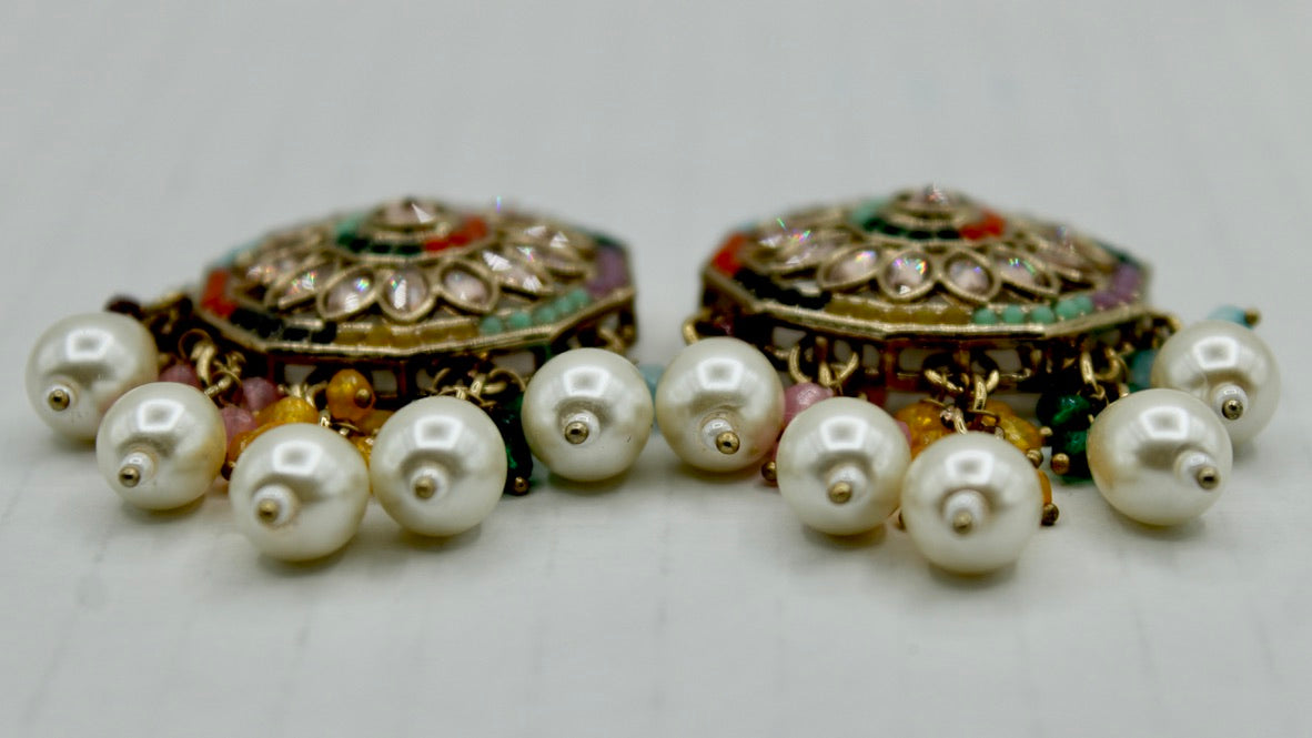 Faux Kundan Earrings - E563