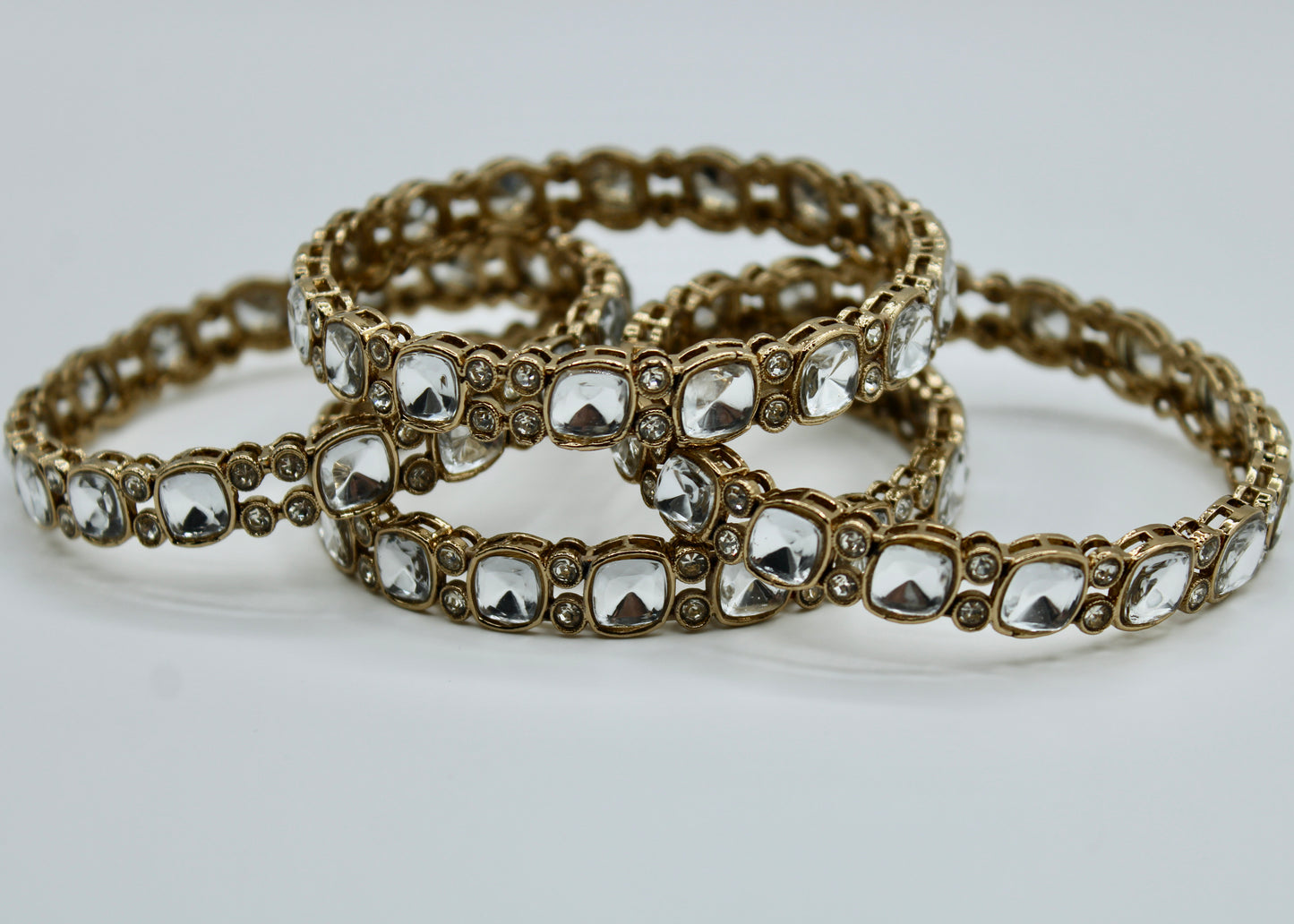 Faux Kundan Bangle Set - E2244