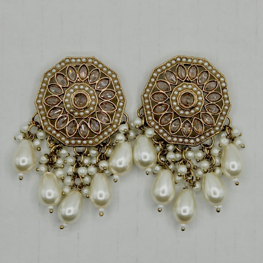 Faux Kundan Earrings - E563