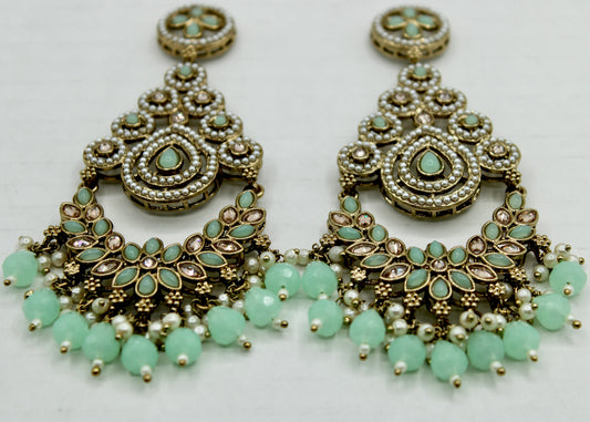 Diamante and Faux Pearl Earrings - E556