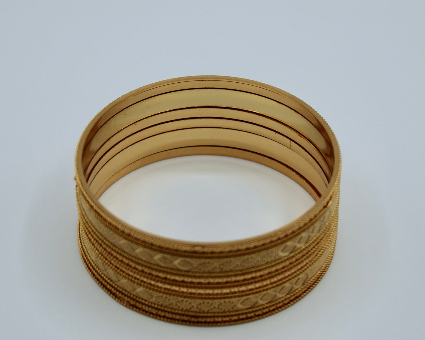 Traditional Golden Bangle and Kada Set - E2263