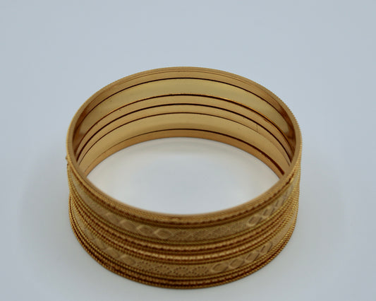 Traditional Golden Bangle and Kada Set - E2263