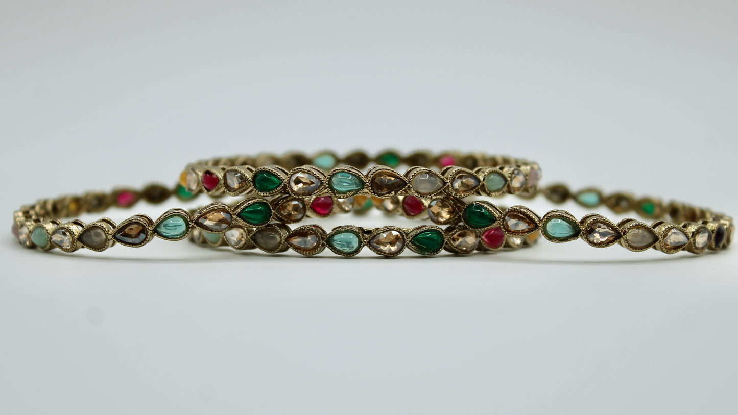 Faux Kundan Bangle Set - E2251