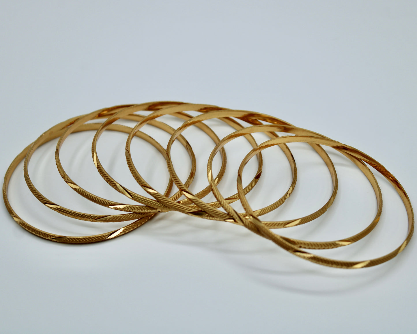 Traditional Golden Bangle Set - E2272