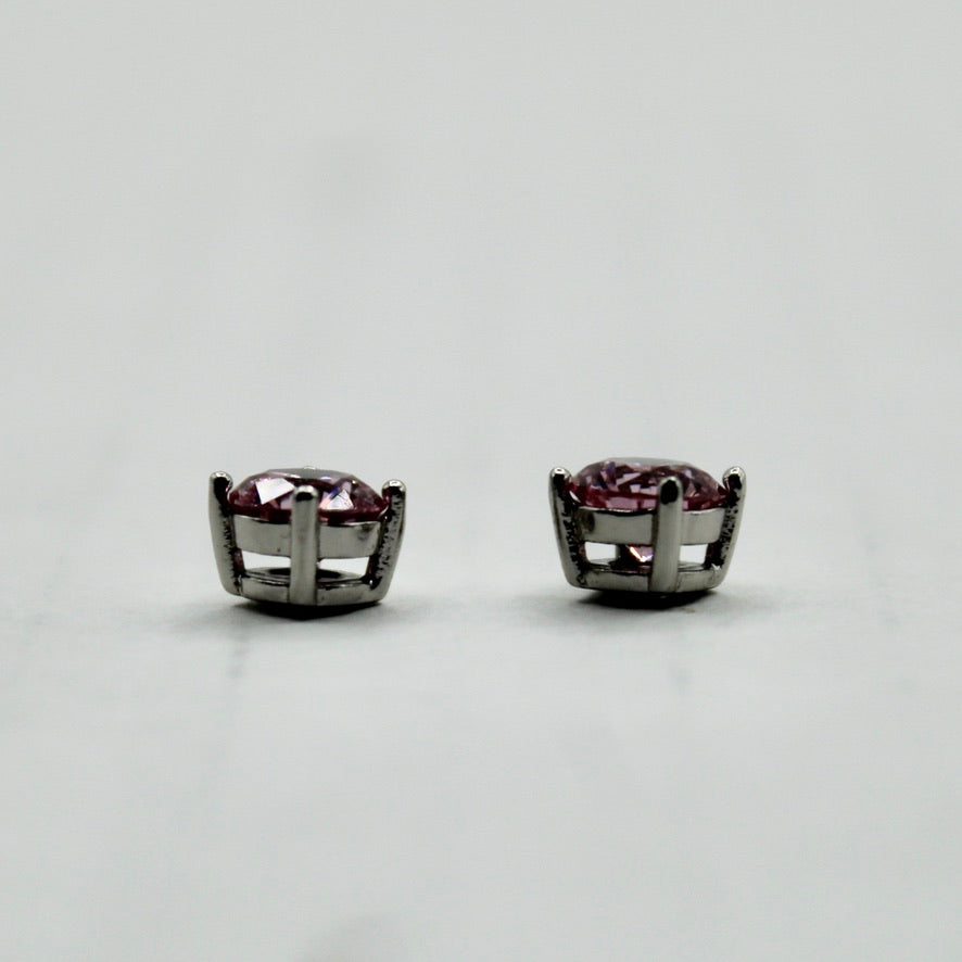 Round-Cut Cubic Zirconia Studs - E2338