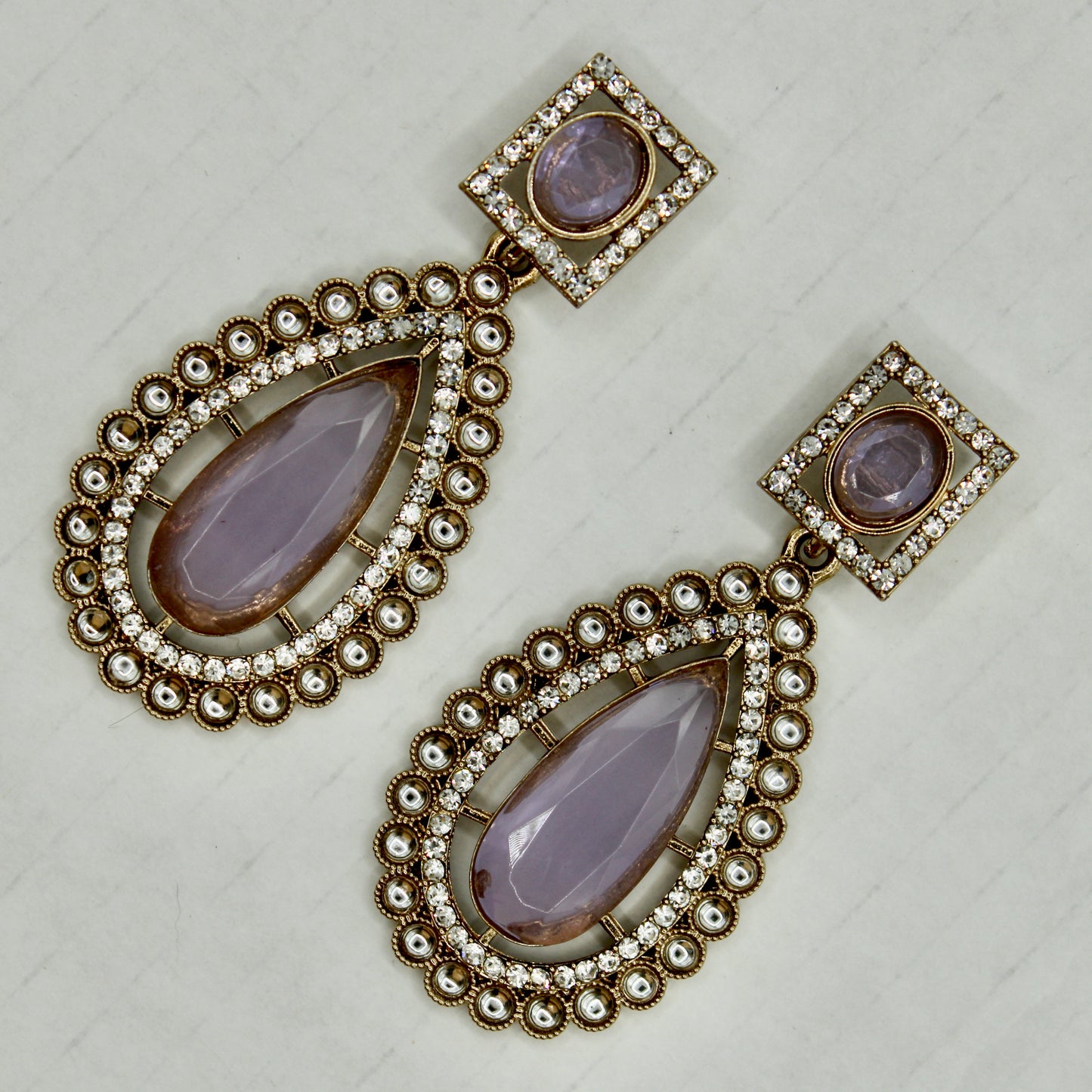 Traditional Cubic Zirconia Earrings - E549