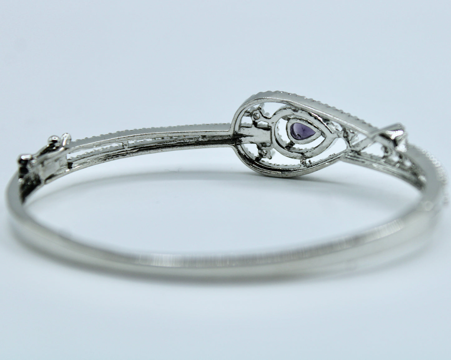 Pear-Cut Studded Cubic Zirconia Bracelet - E2313