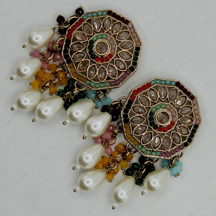 Faux Kundan Earrings - E563