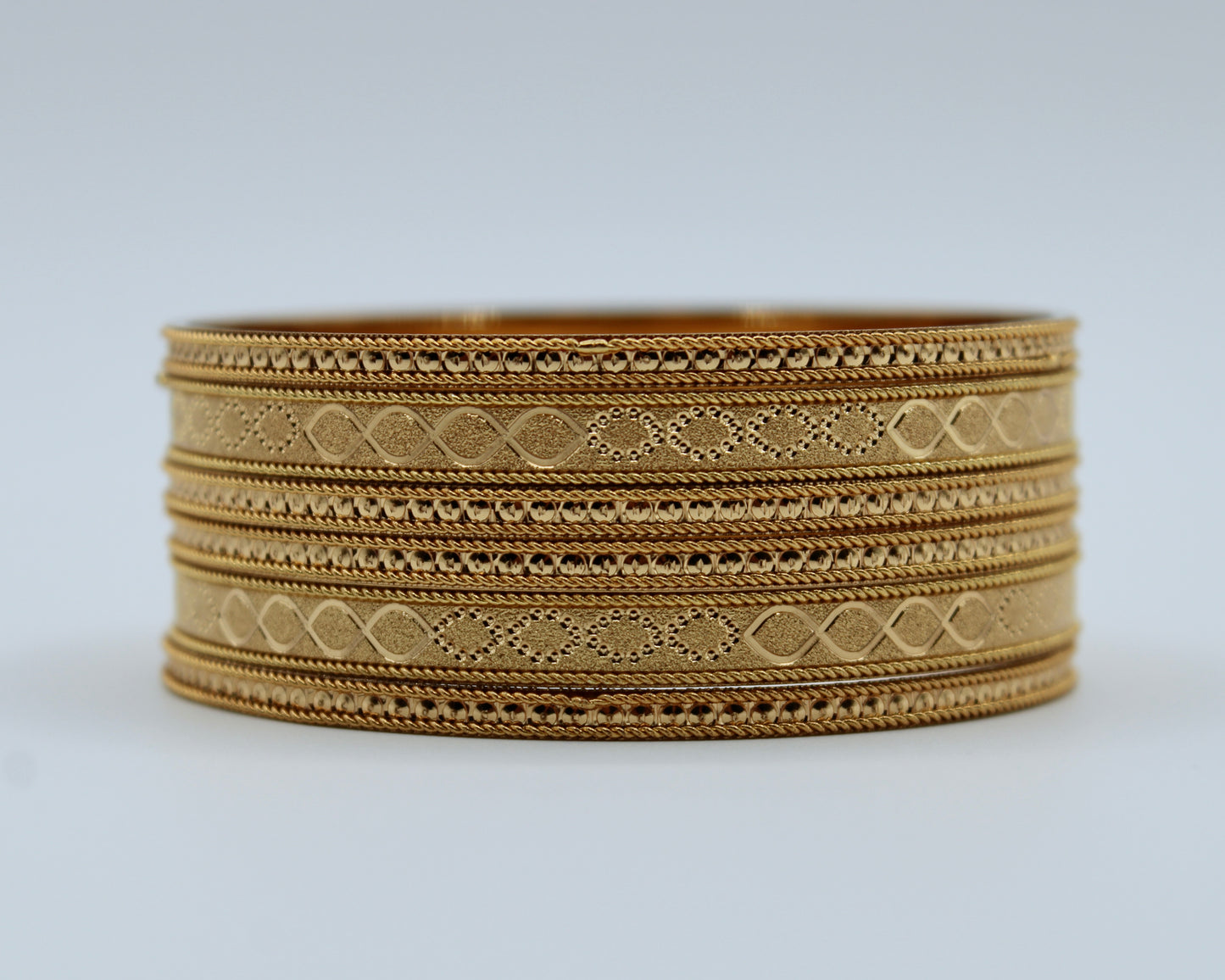 Traditional Golden Bangle and Kada Set - E2263