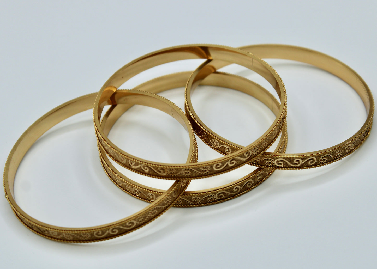 Traditional Golden Bangle Set - E2268