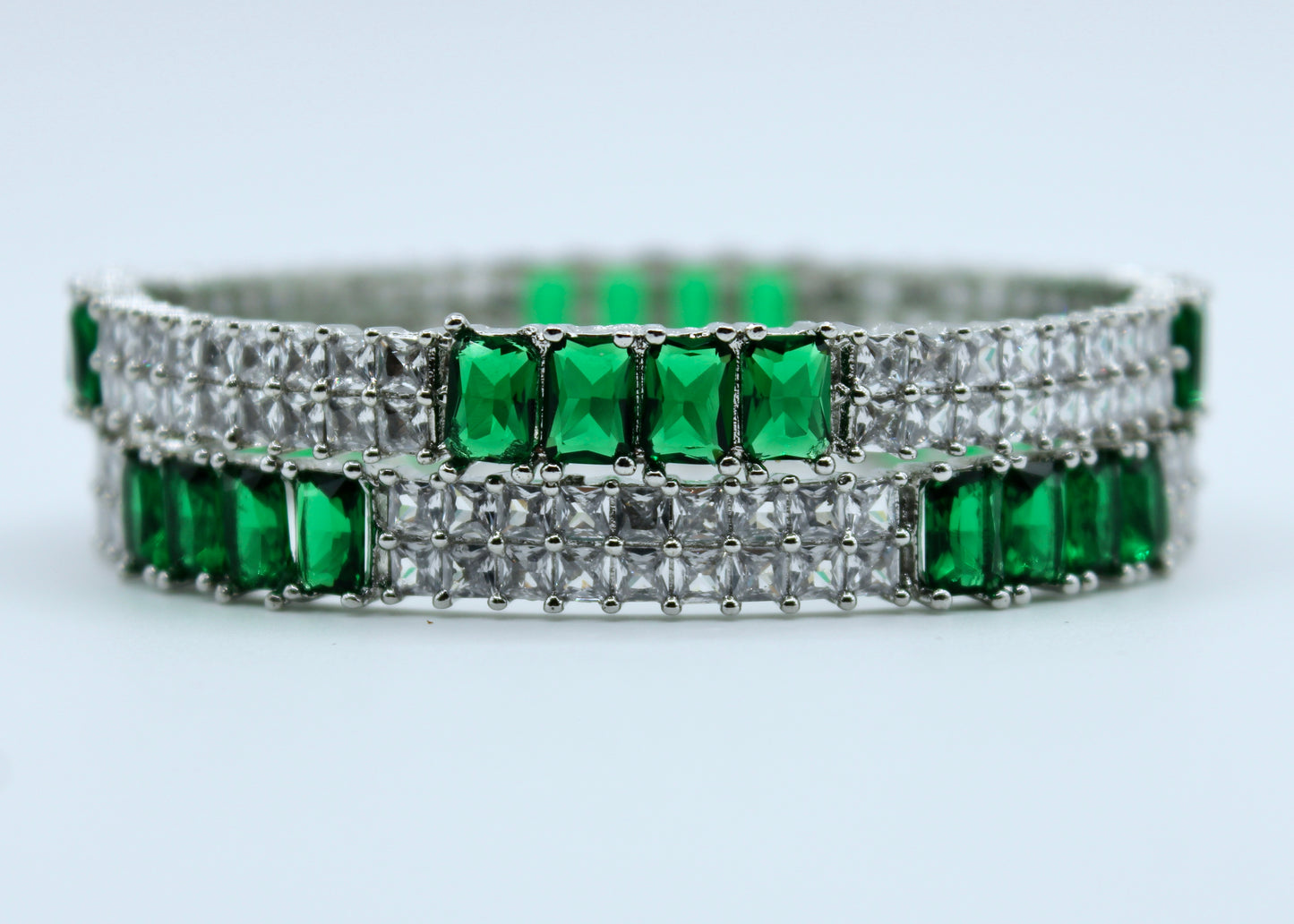 Cubic Zirconia Bangle Set - E2240