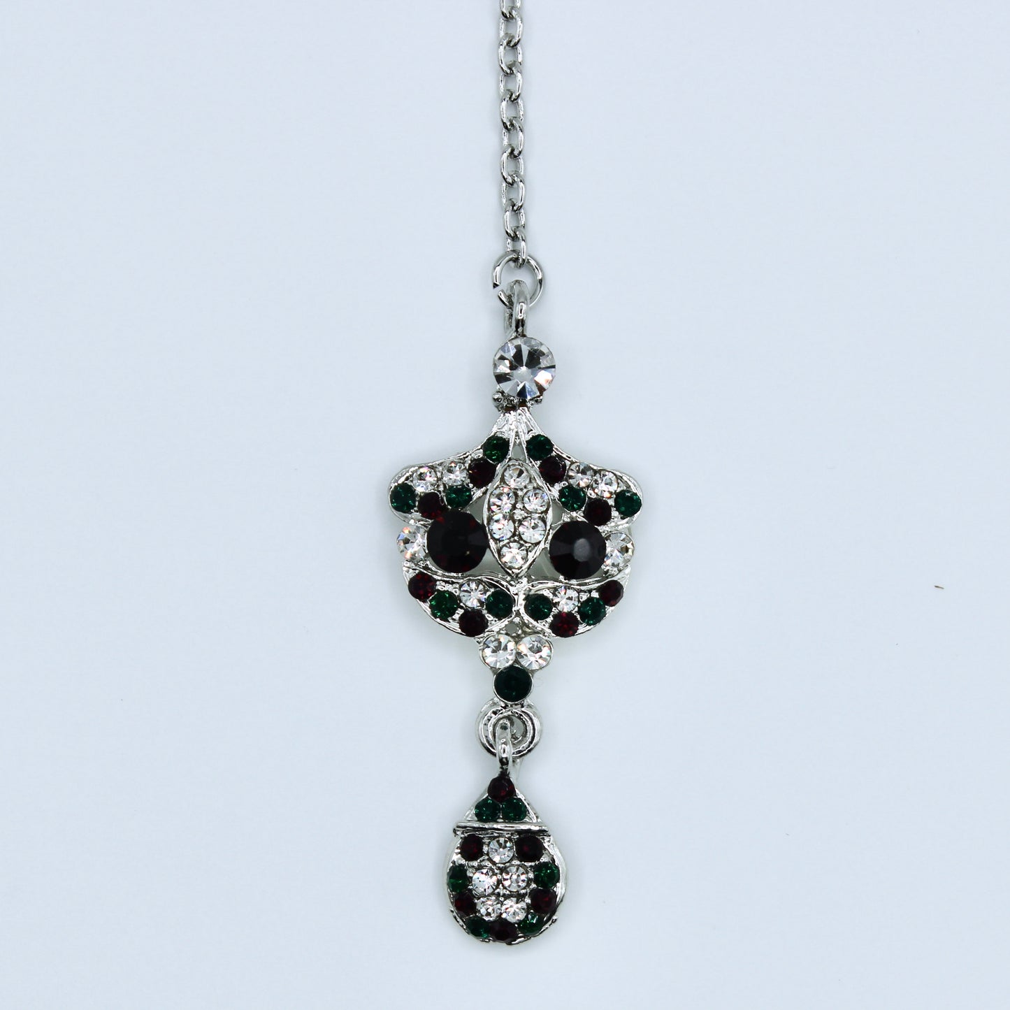 Dark Ruby and Emerald Cubic Zirconia Teeka - E513