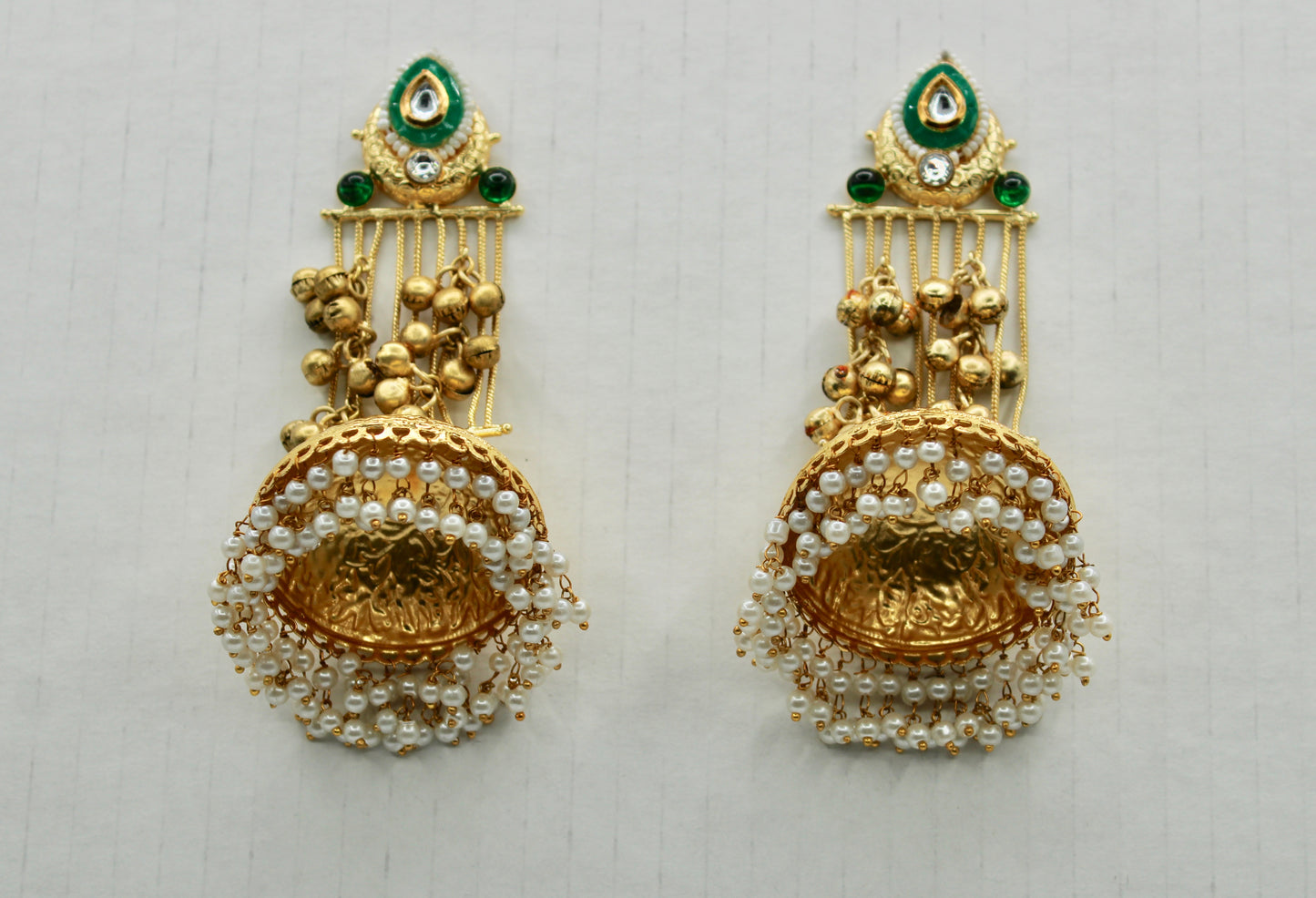 Ghungroo and Faux Pearl Jhumkis - E1123