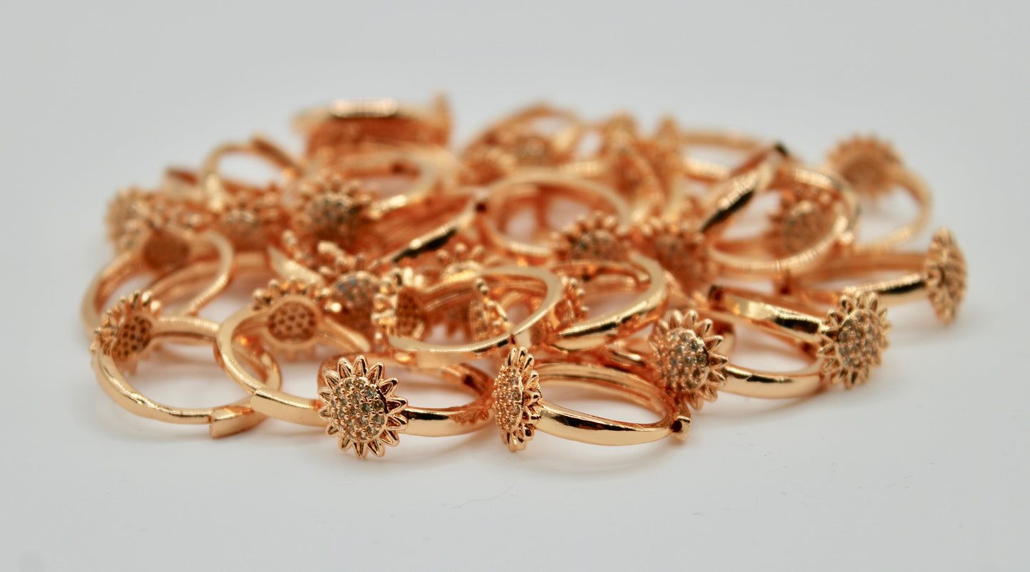Floral Cubic Zirconia Toe Ring - E1311