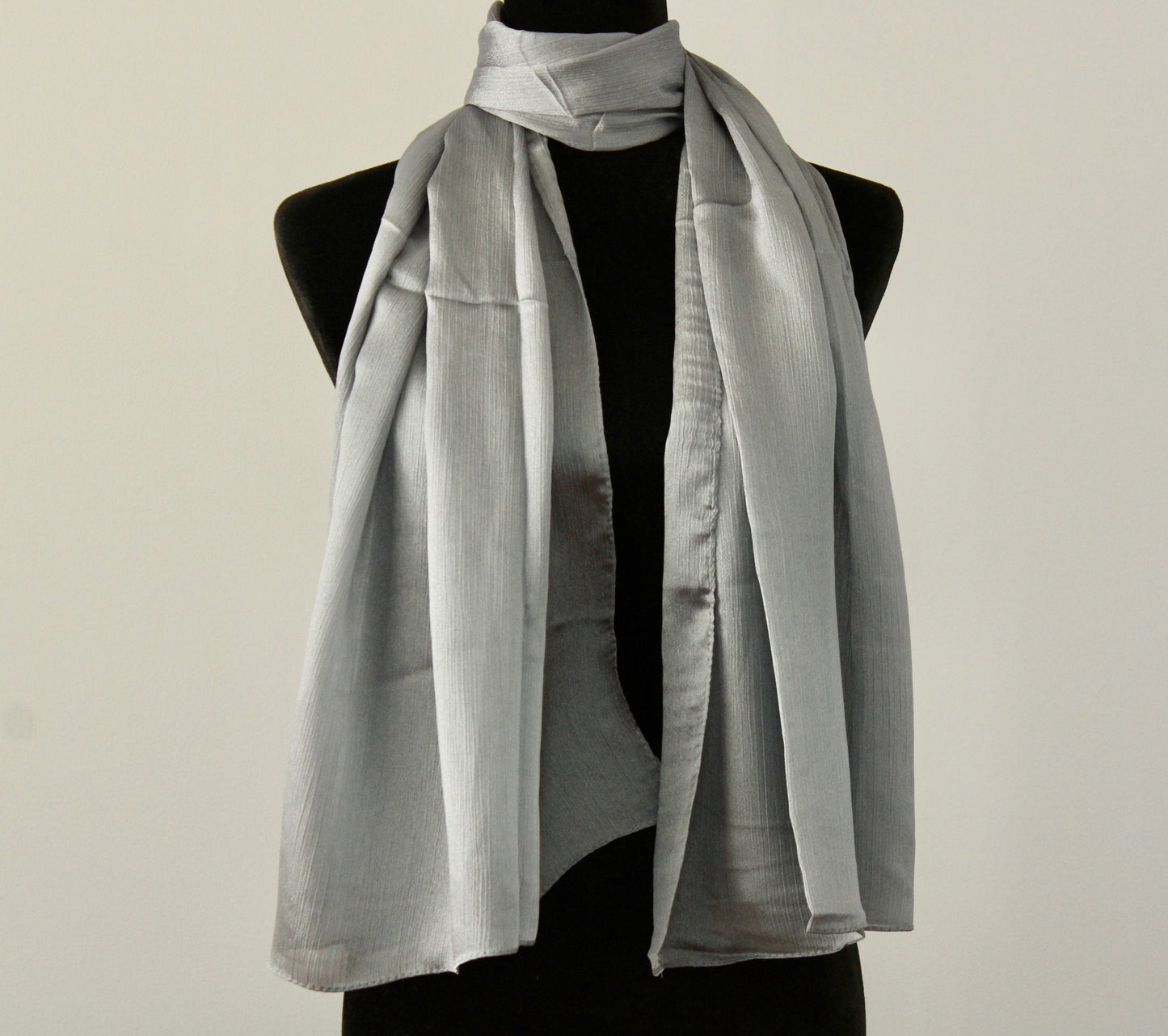 Solid Crinkle Short Silk Hijab - E1380