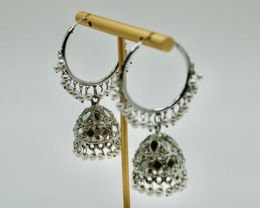 Traditional Sheesha Baali Jhumka Set - E7013