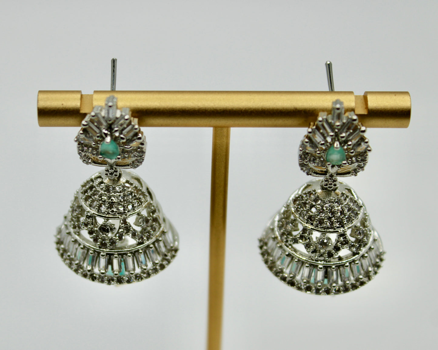 Cubic Zirconia Jhumki Earrings - E7002